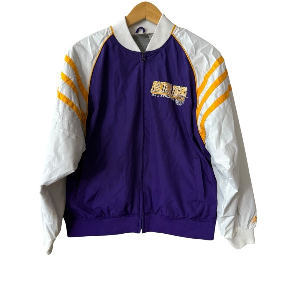 Adidas Vintage Louisiana State University Fighting Tigers Windbreaker Jacket